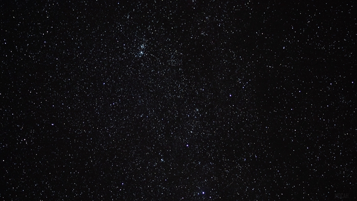 Starry night sky with constellations