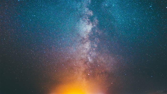 Milky Way galaxy in starry night sky 4K