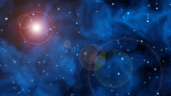 Space with stars and nebula in 4K
