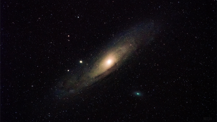 Andromeda Galaxy and stars in 4K