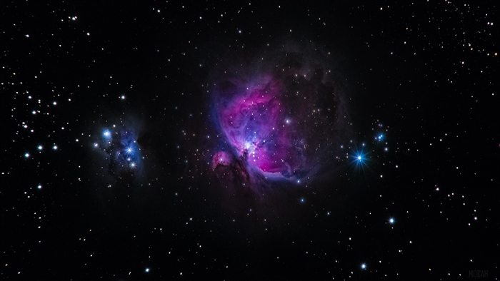 Orion Nebula and surrounding stars in 4K