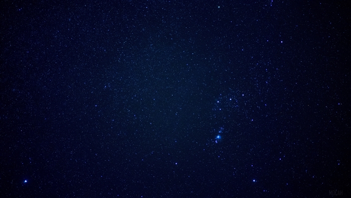 Starry night sky with constellations