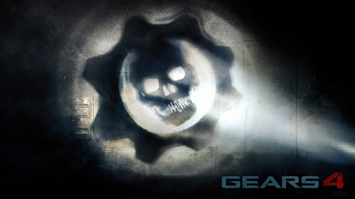 Gears 4 Logo with Skull