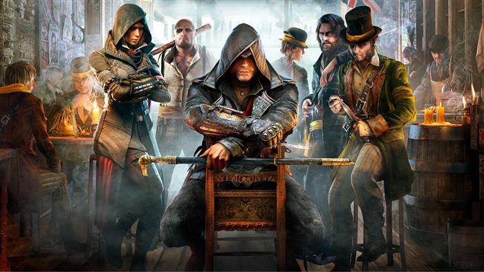 Assassins Creed Syndicate characters in a tavern 4K