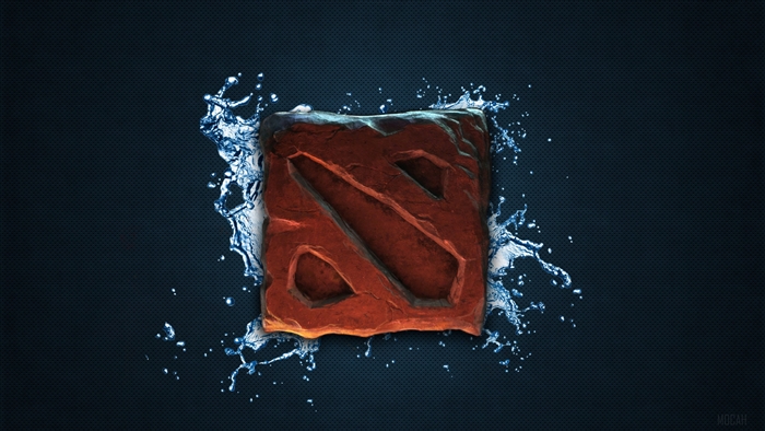 Dota 2 Logo with Water Splash 4K