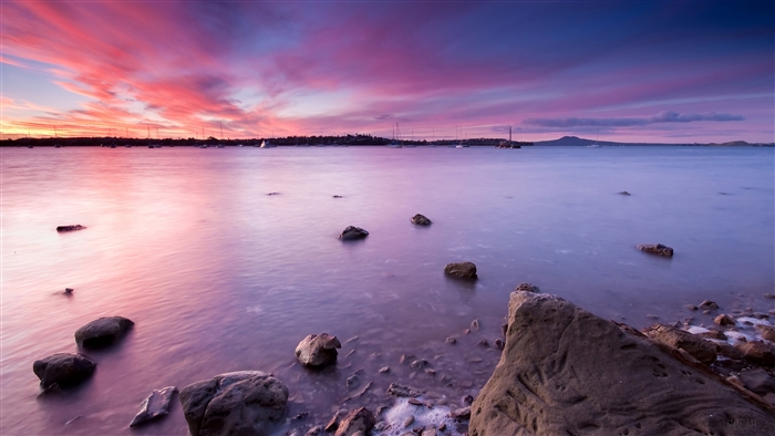 Sunset over Half Moon Bay Marina 4K