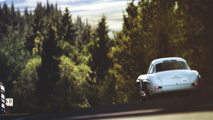 Mercedes-Benz 300 SL Gullwing on a forest road 4K
