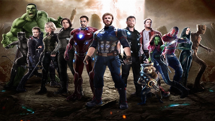 Avengers from Avengers Infinity War 4K Fan Art
