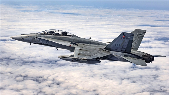McDonnell Douglas CF-18 Hornet Fighter Jet in Flight 4K