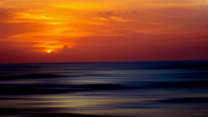 Sunset over the ocean
