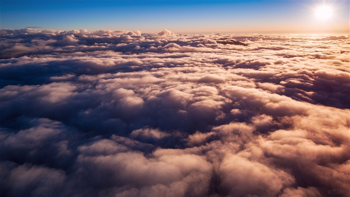 Sunrise over clouds 4K