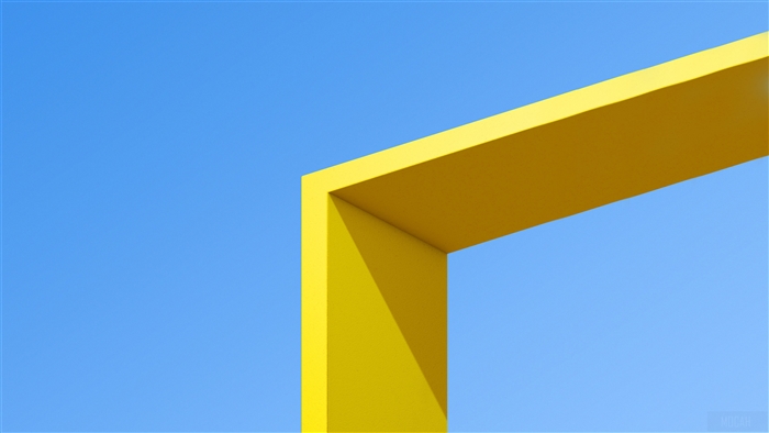 Geometric structure against blue sky