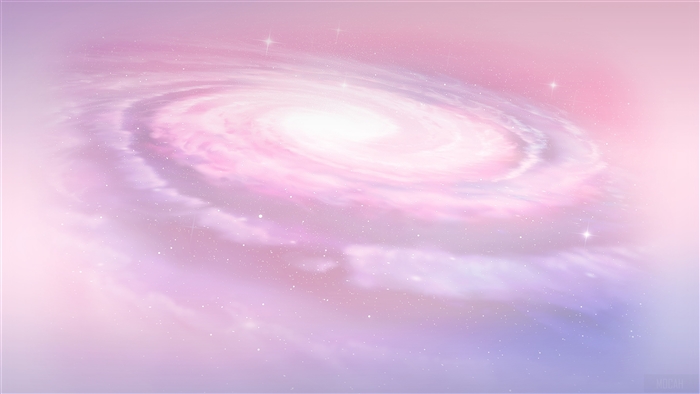 Spiral Galaxy in Pink and Purple Hues 4K