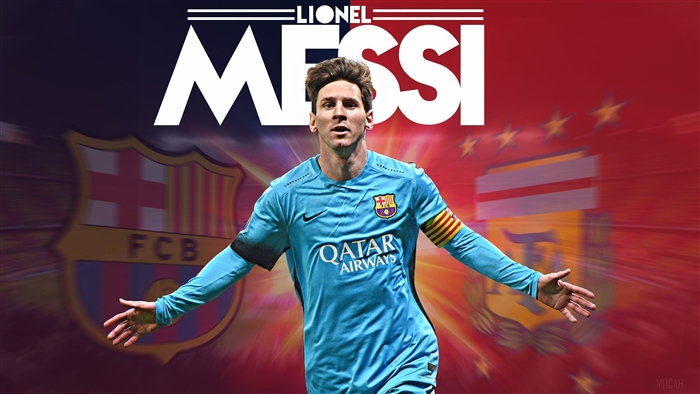 Lionel Messi in Blue Barcelona Kit 4K