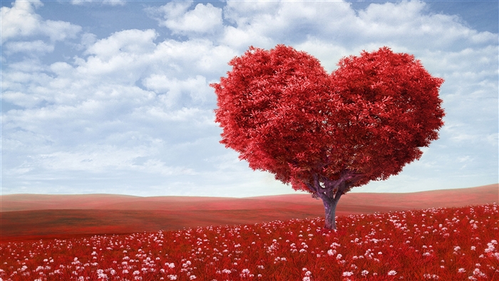 Red Love Heart Tree