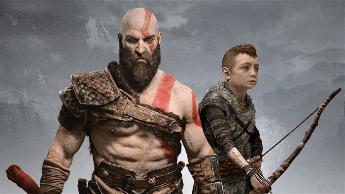 Kratos and Atreus from God of War 4K