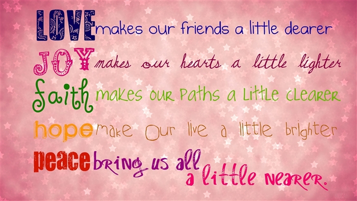 Love Joy Faith Hope Peace