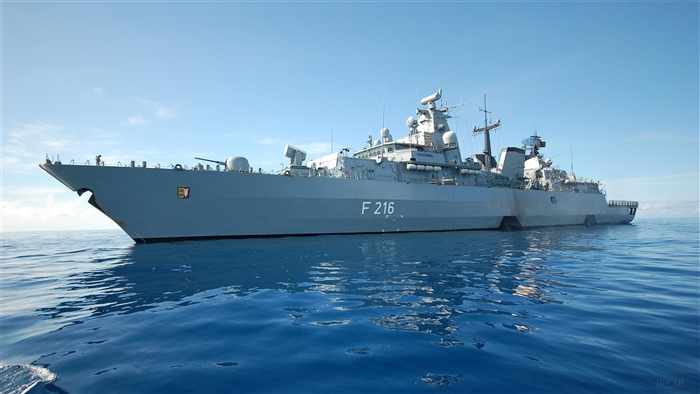 German Navy Fregatte F216 in 4K
