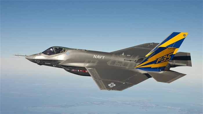 F-35 Navy Fighter Jet in Flight 4K
