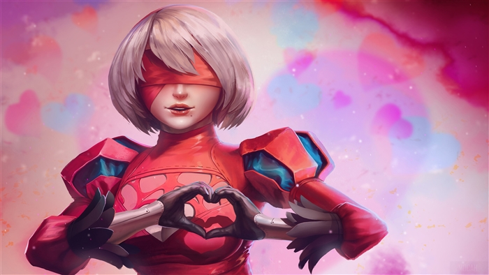2B from Nier: Automata Valentine 4K