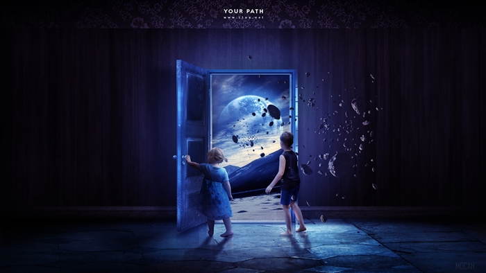Children Discovering a Portal to a Fantasy World 4K