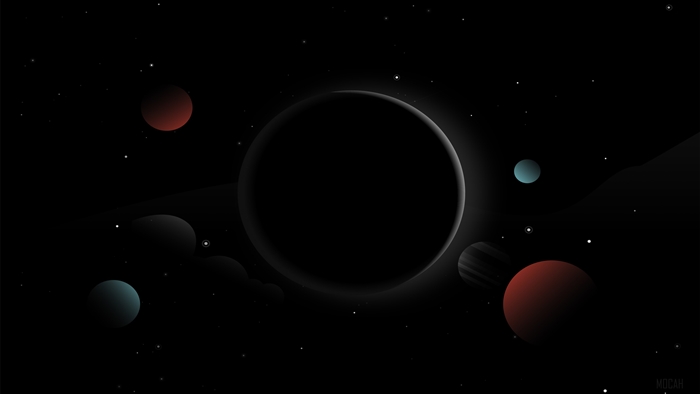 Planets in space with stars 4K