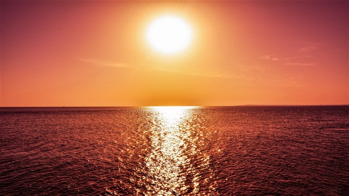 Golden Sunset over the Ocean 4K