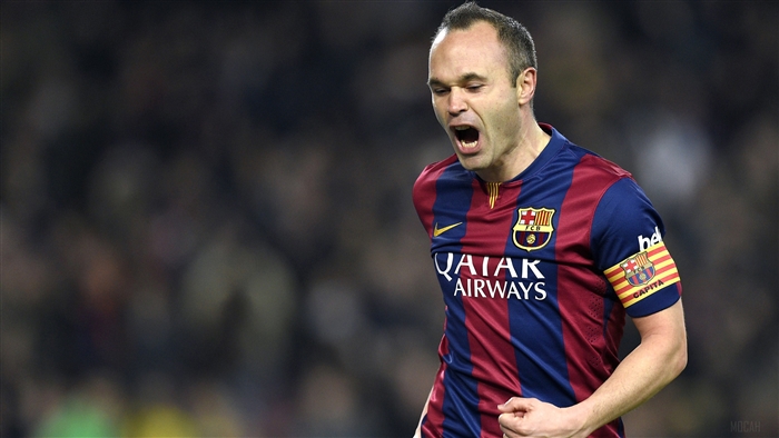 Andres Iniesta from FC Barcelona 4K