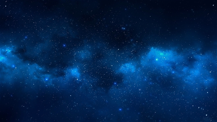 Deep Space Starfield with Blue Nebula 4K