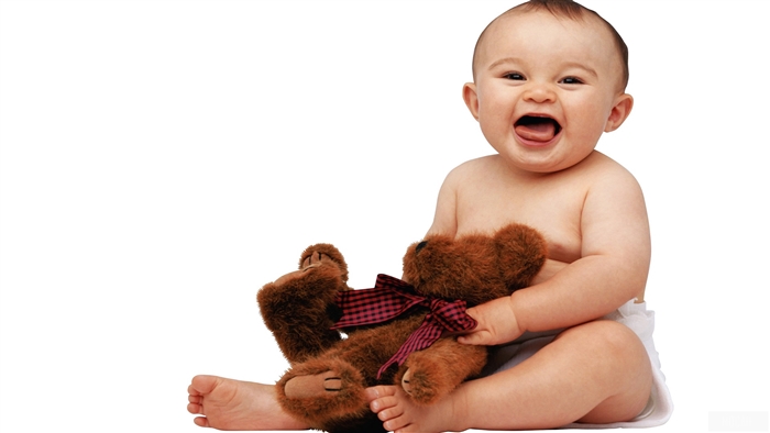 Cute Baby with Teddy