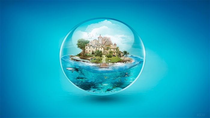 Island inside a lifestyle bubble 4K