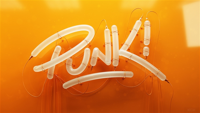 Punk neon sign 4K