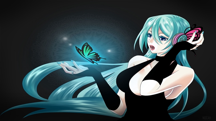 Anime Girl with Butterfly 4K