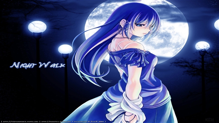 Anime Girl Night Walk 4K