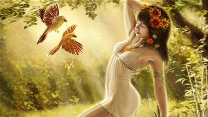 Digital Fantasy Girl Art