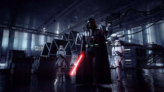 Darth Vader and Stormtroopers in Star Wars Battlefront II 4K