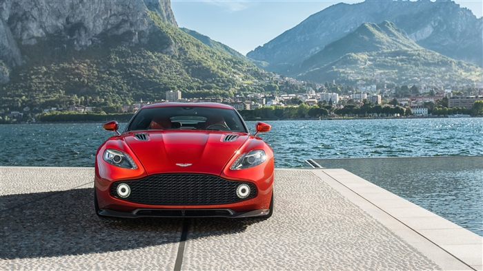 Red Aston Martin Zagato 4K