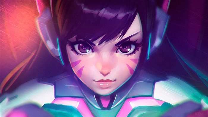 D.Va from Overwatch Artwork 4K
