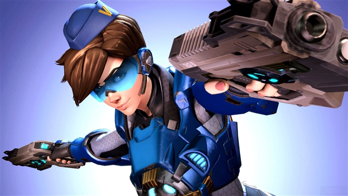 Tracer as Cadet Oxton from Overwatch 4K