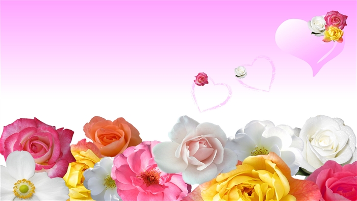 Roses and Love Hearts