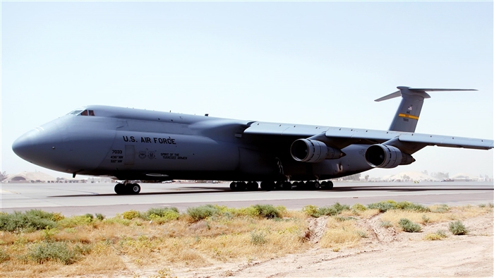 C-5 Galaxy at Balad Air Base, Iraq 4K