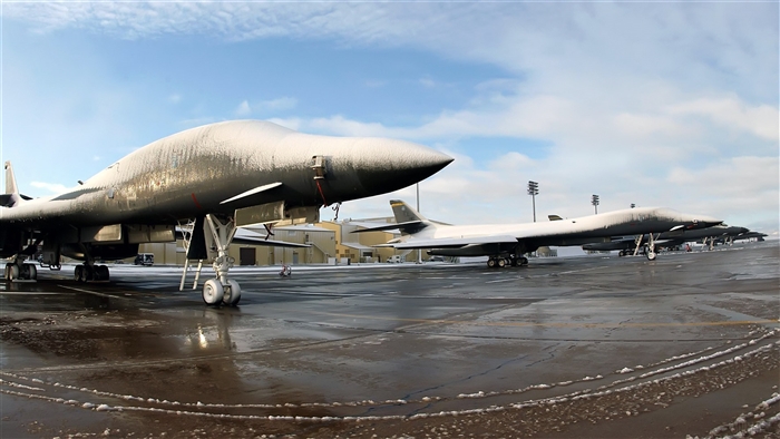 B-1 Lancers at Ellsworth Air Force Base 4K