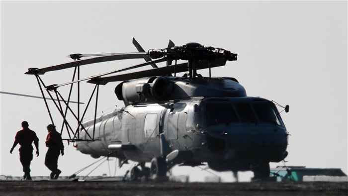 Helicopter on USS Ronald Reagan (CVN 76) 4K