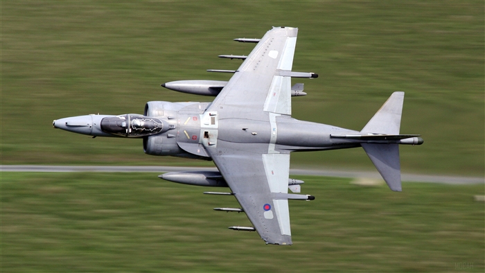 British Aerospace Harrier II in flight