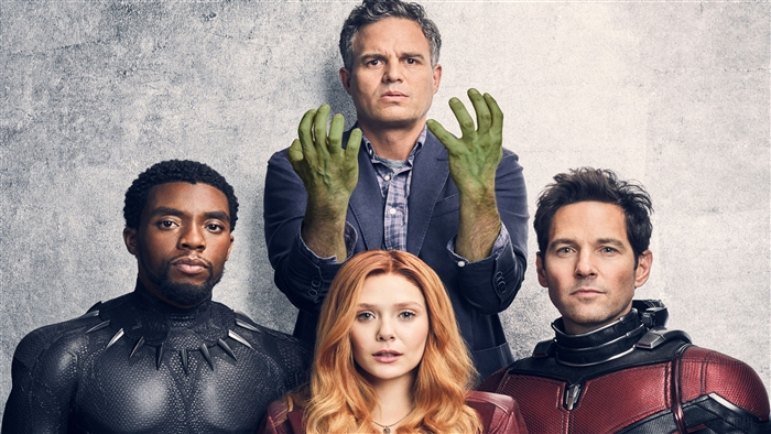 Black Panther, Hulk, Scarlet Witch, and Ant-Man from Avengers 4K