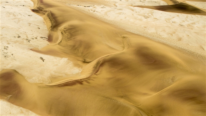 Aerial view of sand dunes 4K