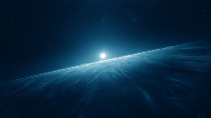 Planet Horizon with Bright Star 4K