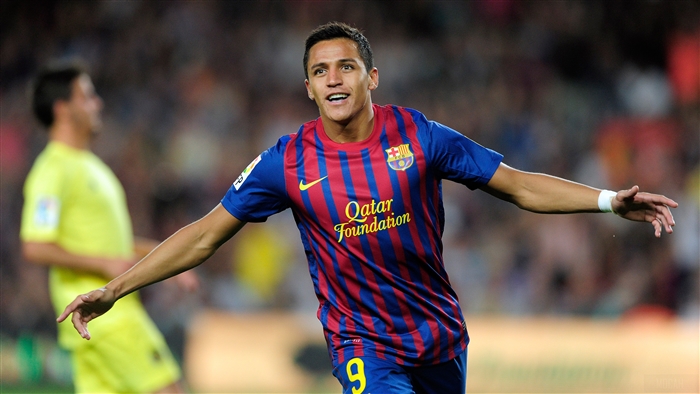 Alexis Sanchez in Barcelona kit