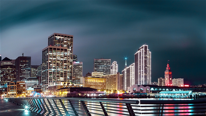 San Francisco Skyline at Night 4K
