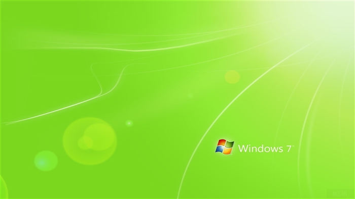 Windows 7 Green Abstract 4K